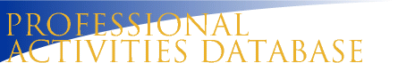 Professional Activities Database