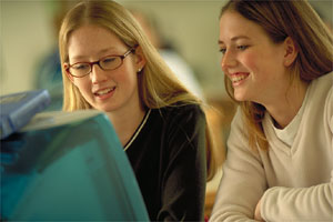 Two Students at Computer