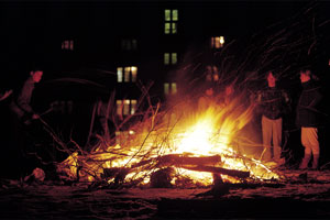 Homecoming bonfire