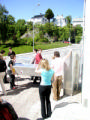 Molde crew unloads