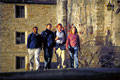 Four Students Walking