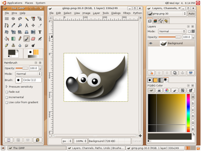 Description: The Gimp 2.6.11